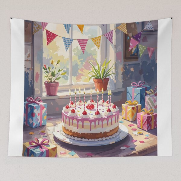 Item preview, Happy Birthday Card - Birthday cake Card designed and sold by Wiss2Arts.