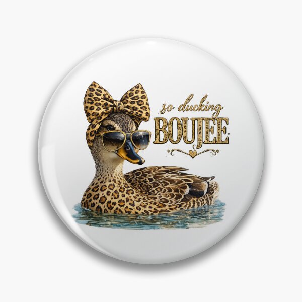 Item preview, So Ducking Boujee Mallard Duck Leopard Bow Funny Glam Duck Graphic designed and sold by Dana  Burke.