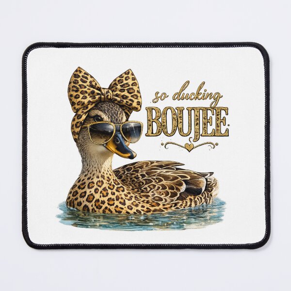 Item preview, So Ducking Boujee Mallard Duck Leopard Bow Funny Glam Duck Graphic designed and sold by Dana Burke.