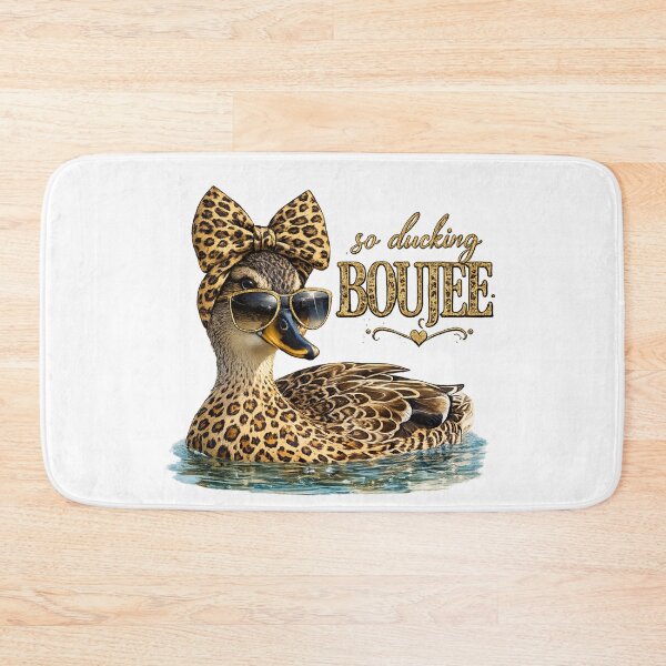 Item preview, So Ducking Boujee Mallard Duck Leopard Bow Funny Glam Duck Graphic designed and sold by Dana  Burke.