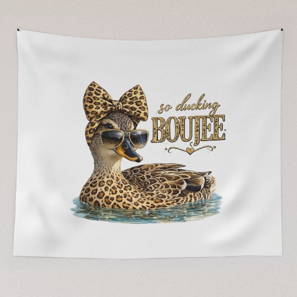 Item preview, So Ducking Boujee Mallard Duck Leopard Bow Funny Glam Duck Graphic designed and sold by Dana  Burke.