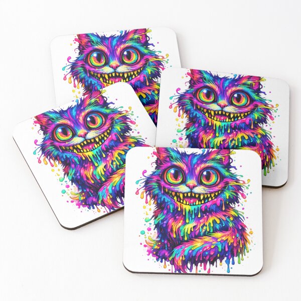 Item preview, Neon Dream Cat – Psychedelic Trippy Fantasy Feline designed and sold by Cairofe.