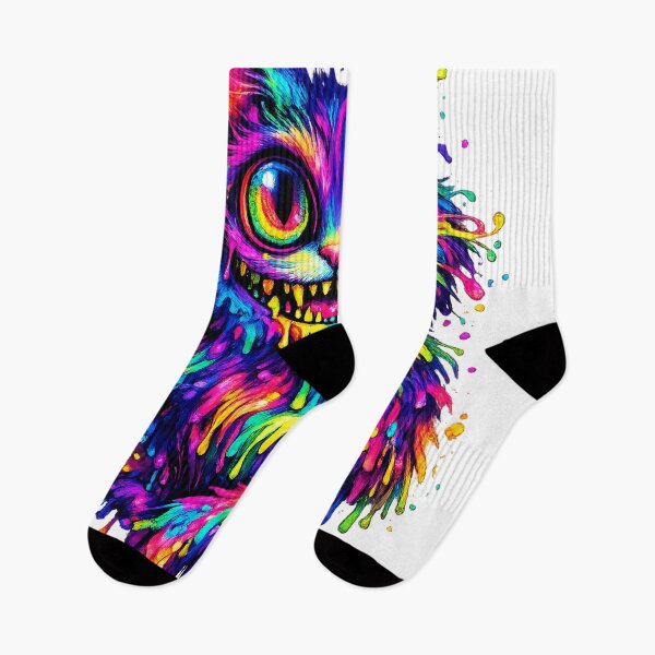 Item preview, Neon Dream Cat – Psychedelic Trippy Fantasy Feline designed and sold by Cairofe.