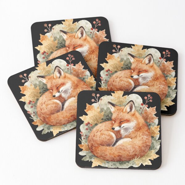 Item preview, Autumn Fox Watercolour — Cottagecore Art Print designed and sold by sooperstore.