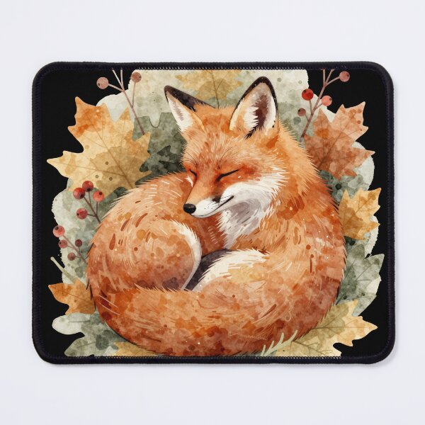 Item preview, Autumn Fox Watercolour — Cottagecore Art Print designed and sold by sooperstore.