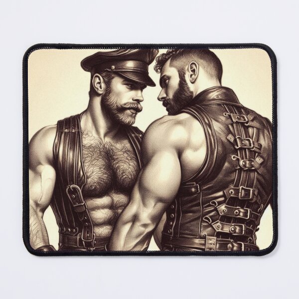 Item preview, Leather Bar Gay Bear Cruises Tom of Finland Leather Man Tribute Gay Art designed and sold by ItsAKinkThing.