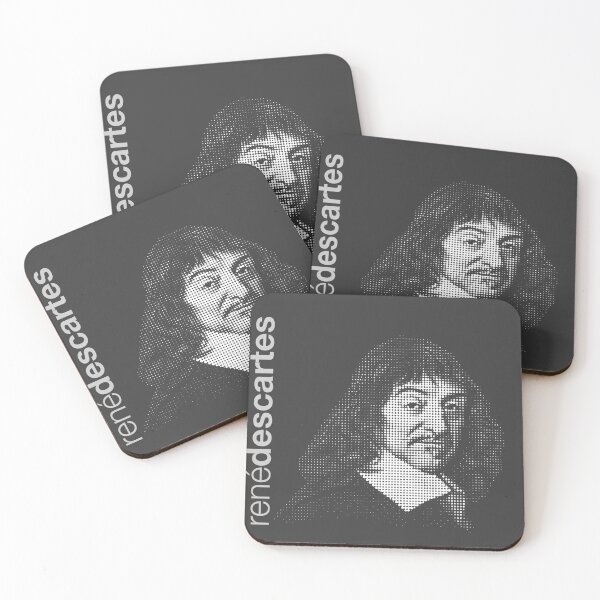 Item preview, René Descartes halftone poster designed and sold by CMYKStudio.