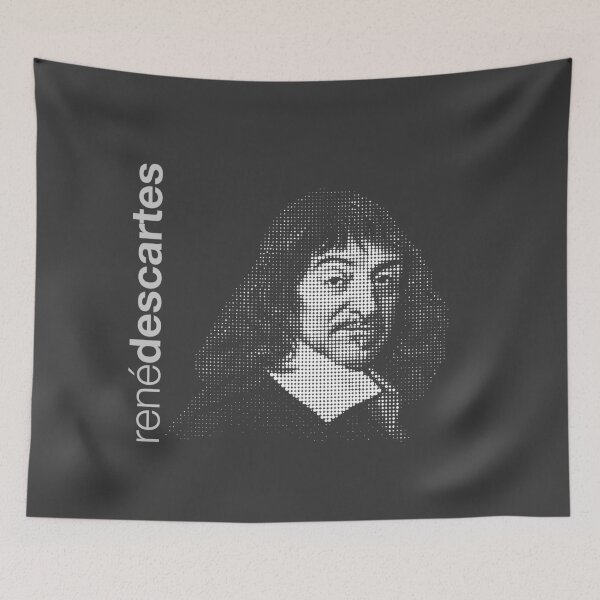 Item preview, René Descartes halftone poster designed and sold by CMYKStudio.