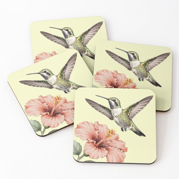 Item preview, Hummingbird & Tropical Flowers — Detailed Ink Art designed and sold by sooperstore.