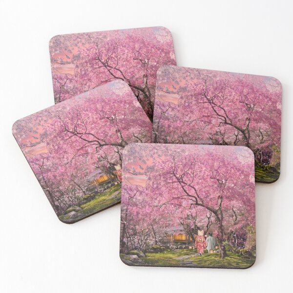 Item preview, Scottish Terriers Under Evening Cherry Blossoms designed and sold by CJChronicles.