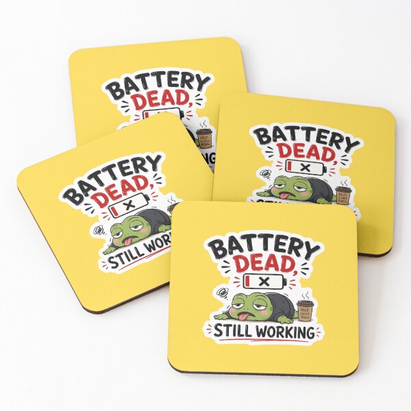 Item preview, Battery Dead, Still Working Funny Frog Sticker | Low Battery Meme | Relatable Gen Z Humor designed and sold by Digital_products_0111.