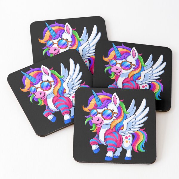 Item preview, Chibi Style Unicorn With Enchanting Sunglasses And Wings designed and sold by DEC02.