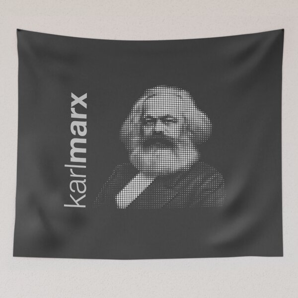 Item preview, Karl Marx halftone poster designed and sold by CMYKStudio.