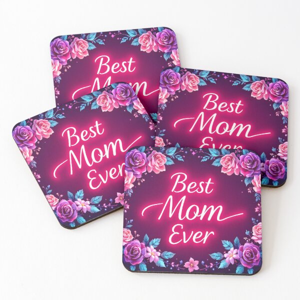Item preview, Best Mom Ever Floral Neon Design – Mother’s Day Gift, Pink Rose Aesthetic Artwork designed and sold by DreamyWallVibes.