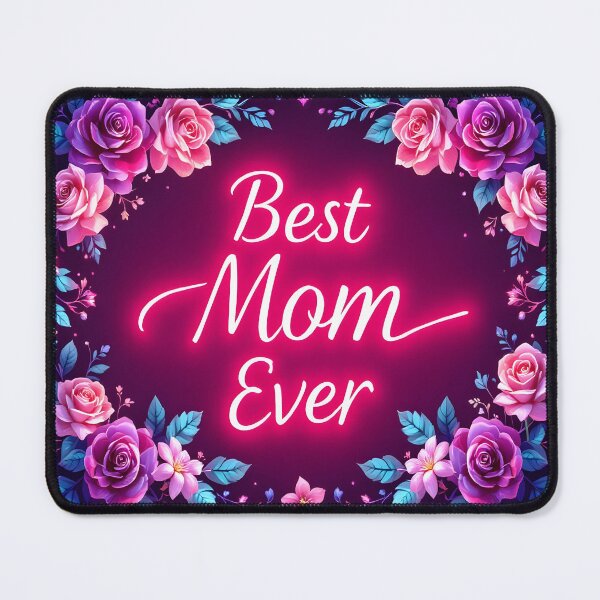 Item preview, Best Mom Ever Floral Neon Design – Mother’s Day Gift, Pink Rose Aesthetic Artwork designed and sold by DreamyWallVibes.