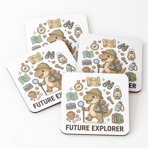 Item preview, Cute Dinosaur Future Explorer Kids T-Shirt – Adventure Dino Cartoon designed and sold by DIRTYSKETCHH.