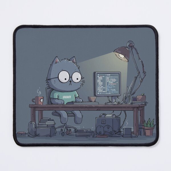 Item preview, Hardworking Office Cat at Desk Productivity Cute Work Aesthetic Design designed and sold by Meow-Attitude.
