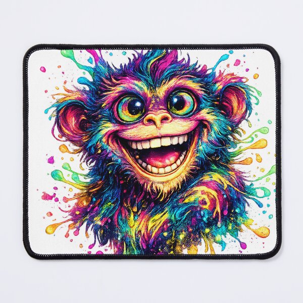 Item preview, Neon Joy Monkey – Psychedelic Trippy Smile Explosion designed and sold by Cairofe.