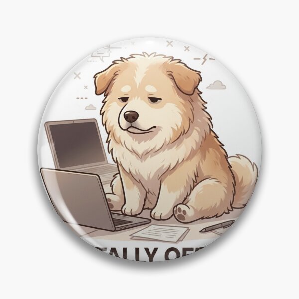 Item preview, Mentally Offline Dog – Funny Burnout Work Sticker designed and sold by wildbest.
