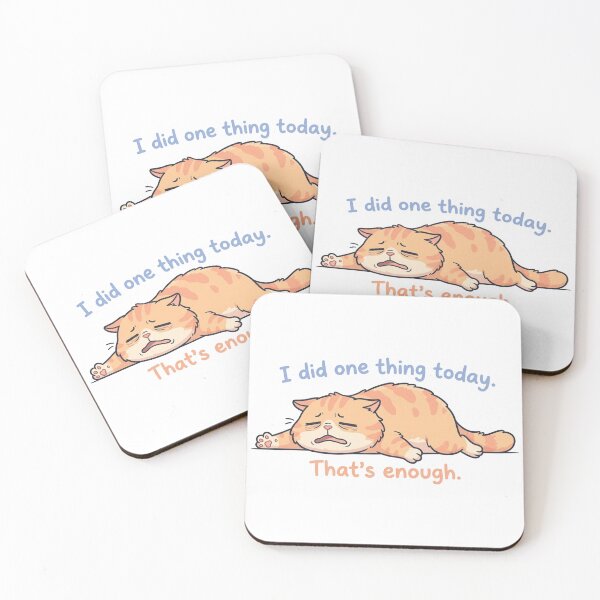 Item preview, Exhausted Orange Cat Relatable Sticker designed and sold by Mochi-Sprites.