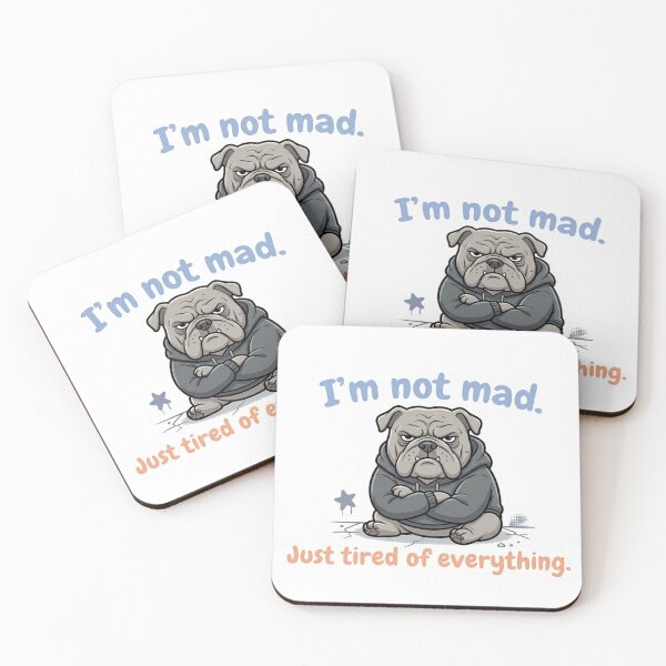 Item preview, Grumpy Bulldog Hoodie Urban Sticker designed and sold by Mochi-Sprites.