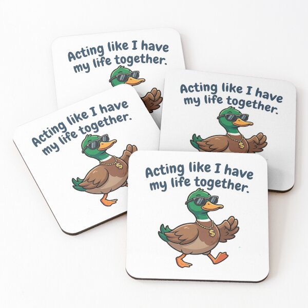 Item preview, Confident Boss Duck Sunglasses Sticker designed and sold by Mochi-Sprites.