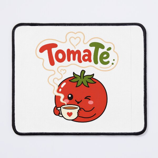 Item preview, Tomato drinking tea. designed and sold by ArTete_Studio.