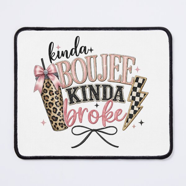 Item preview, Kinda Boujee Kinda Broke Leopard Tumbler Bow Coquette designed and sold by Dana Burke.