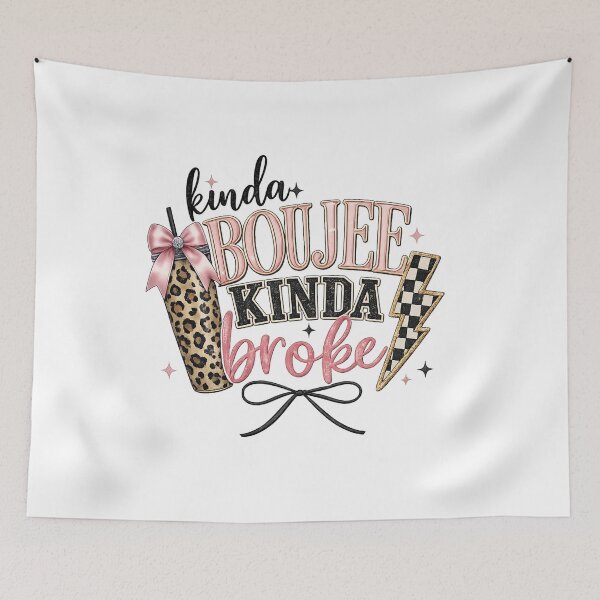 Item preview, Kinda Boujee Kinda Broke Leopard Tumbler Bow Coquette  designed and sold by Dana  Burke.