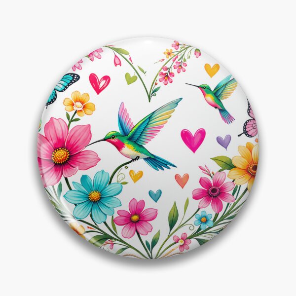 Item preview, LOVE BLOOMS Floral Hummingbird Heart Shirt | Comfort Colors Tee | Colorful Wildflower Shirt | Cute Spring Summer Graphic Tee | Gift for Her designed and sold by ShayeCollective.