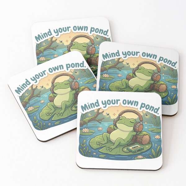 Item preview, Lo-fi Chill Frog Headphones Sticker designed and sold by Mochi-Sprites.