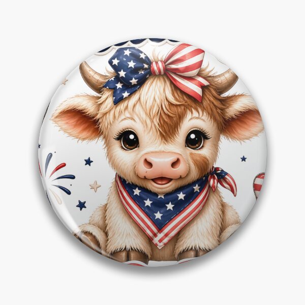 Item preview, Made in MOO-RICA, 4th of July holiday, Baby Highland Cow Lovers, Independence Day, 250th anniversary, Holiday Family Vibes designed and sold by ShayeCollective.