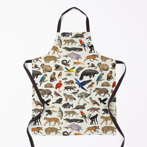 Item preview, Animals of Brazil Retro Style Wildlife Identification Chart designed and sold by kakarikihill.