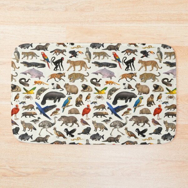 Item preview, Animals of Brazil Retro Style Wildlife Identification Chart designed and sold by kakarikihill.