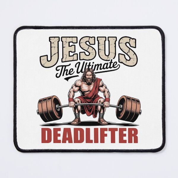 Item preview, Jesus The Ultimate Deadlifter Funny Christian Workout Gym designed and sold by graphic-genie.