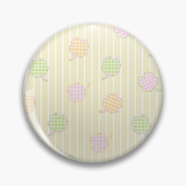 Item preview, Checked-Pattern Clover Leaf on White-Yellow Stripe Background designed and sold by kindacute-shop.