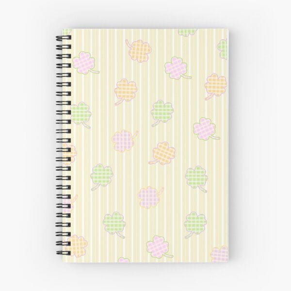Item preview, Checked-Pattern Clover Leaf on White-Yellow Stripe Background designed and sold by kindacute-shop.