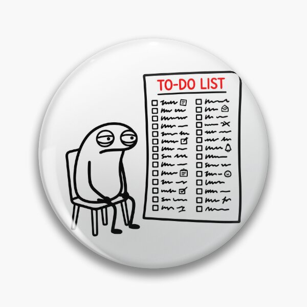 Item preview, Endless To-Do List - Funny Overwhelmed Flork Stick Figure Sticker designed and sold by Antonio Piguave.