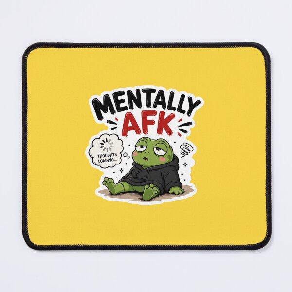 Item preview, Mentally AFK Funny Frog Sticker | Brain Not Responding Meme | Relatable Gen Z Humor designed and sold by Digital_products_0111.