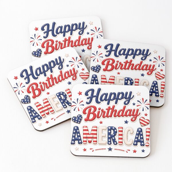 Item preview, Happy Birthday America, 4th of July, Independence Day, 250th anniversary, Holiday, Perfect for BBQ,  designed and sold by ShayeCollective.