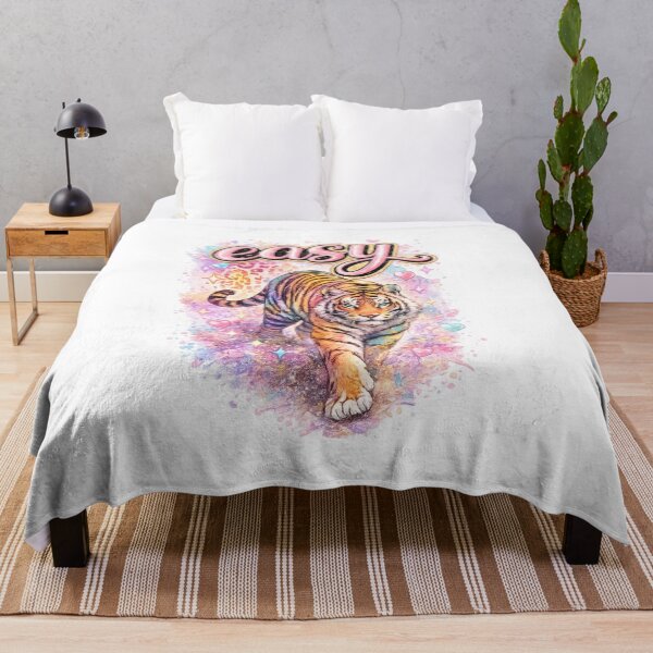 Item preview, Easy Tiger Colorful Girly Tiger Graphic Cute Wild Aesthetic Sticker designed and sold by Dana  Burke.