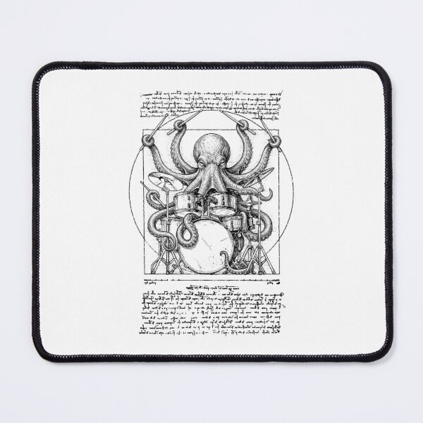 Item preview, Drummer Drums Octopus Percussion Vitruvian Da Vinci Vintage designed and sold by GrandeDuc.