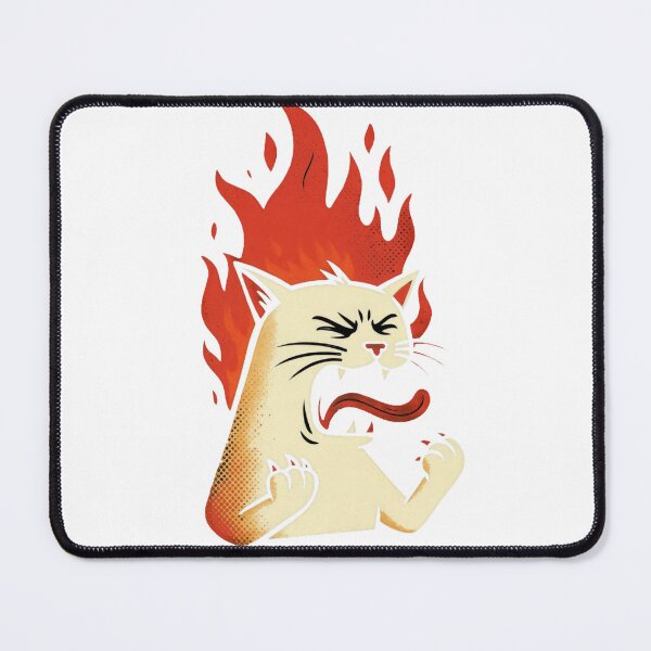 Item preview, “Burning Rage Cat – Screaming Chaos Kitty Aesthetic” designed and sold by Shadow-studios.