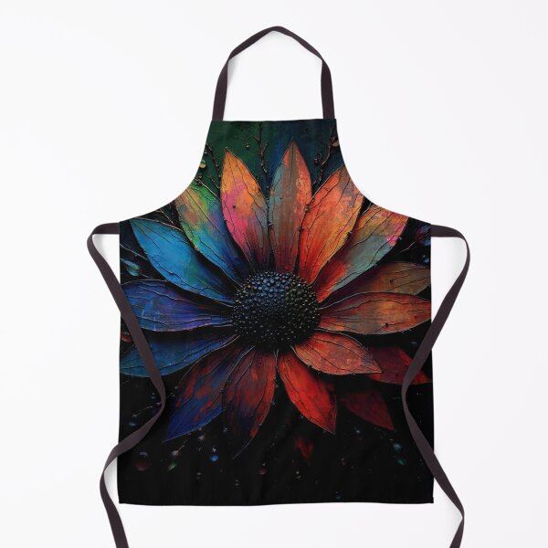 Item preview, Fractured Light | Dark Rainbow Textured Floral Art Print designed and sold by WitchyBotanicaArt.