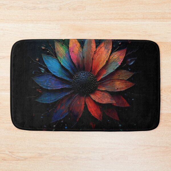 Item preview, Fractured Light | Dark Rainbow Textured Floral Art Print designed and sold by WitchyBotanicaArt.