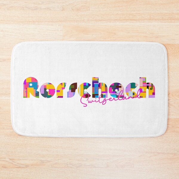 Item preview, Rorschach, Switzerland, Vibrant Abstract City Typography Art designed and sold by Wanderful-roads.