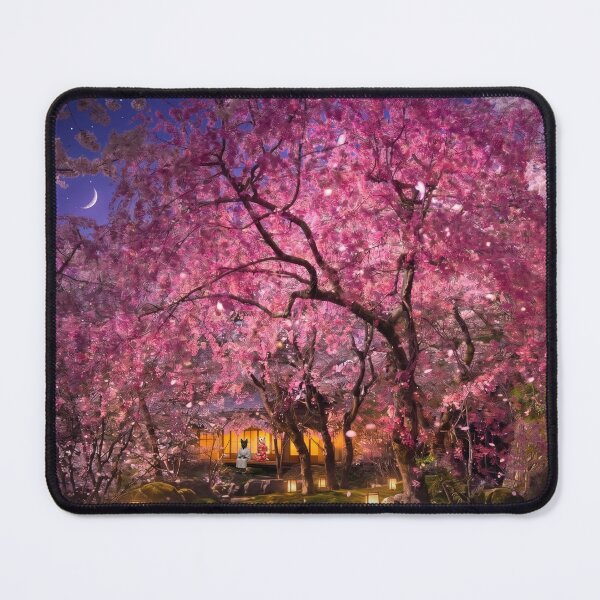 Item preview, Japanese Garden at Night with Cherry Blossoms designed and sold by CJChronicles.