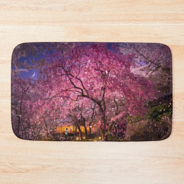 Item preview, Japanese Garden at Night with Cherry Blossoms designed and sold by CJChronicles.