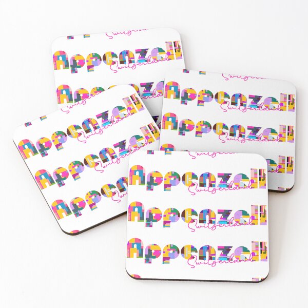 Item preview, Appenzell, Switzerland, Vibrant Abstract City Typography Art designed and sold by Wanderful-roads.
