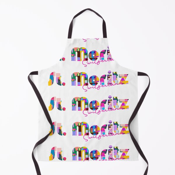 Item preview, St. Moritz, Switzerland, Vibrant Abstract City Typography Art designed and sold by Wanderful-roads.